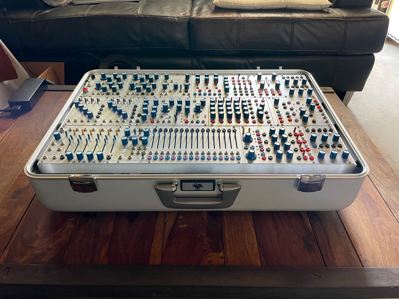 Buchla Tiptop 200t series with BPNYC ZERO Halliburton Eurorack Modular Travel Case NOS SILVER 122hp 9U